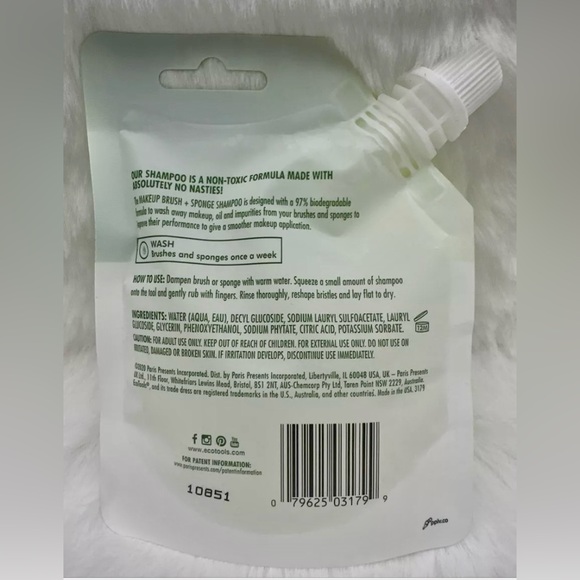 🆕🌿 ECOTOOLS MAKE-UP BRUSH & SPONGE SHAMPOO. BRAND NEW SEALED. FRGRANCE FREE! - Picture 5 of 6